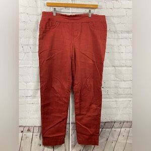Dash Womens Size 10 Pull On Rust Color Wide Waist High Rise Back Pockets Pants
